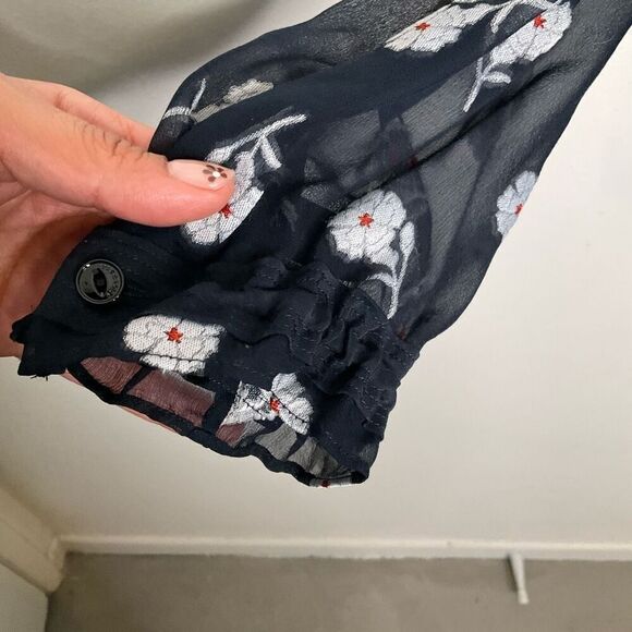 Rag & Bone Silk Blend Sheer Blouse - Picture 7 of 11